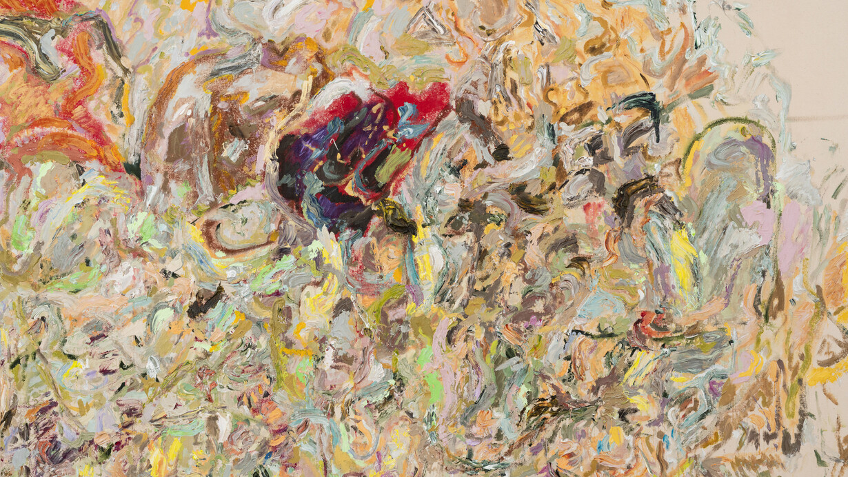 Larry Poons, The shadow boys (detail), 2025. Courtesy of Wetterling Gallery