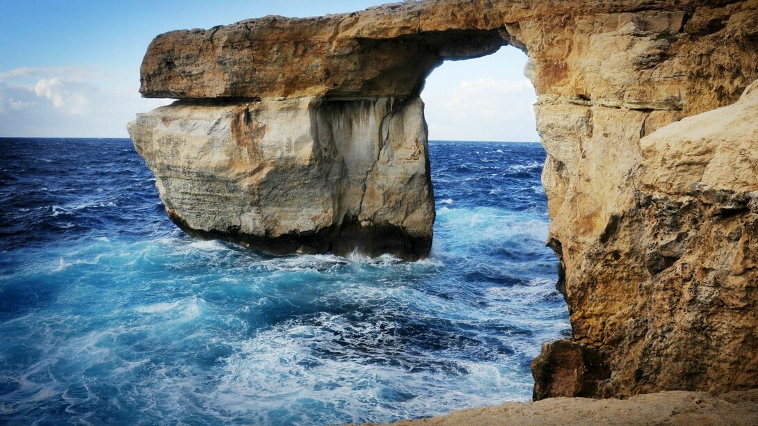 Malta. Gruta azul