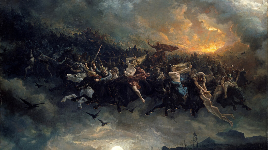 Peter Nicolai Arbo, La caza salvaje de Odín (1872)