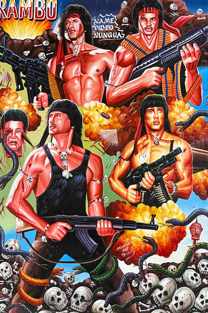 Various artists, VHS dreams, the art of Ghana’s mobile cinema (detail). Courtesy of Beyond the Streets Gallery