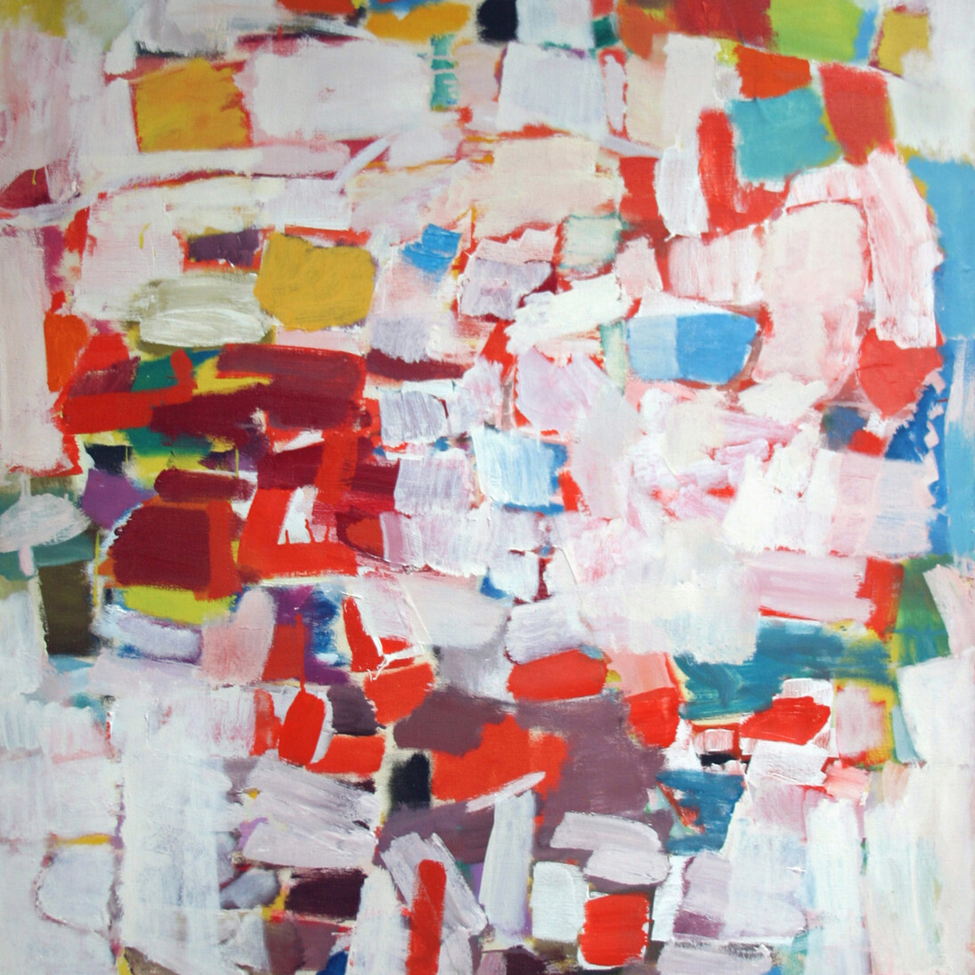 Michael Loew, Transparent Whites, 1957, Oil on canvas, 38" x 34"