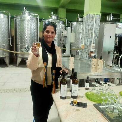 Visitors visiting Naara Aaba winery, Hong Village, India @naaraaaba.com