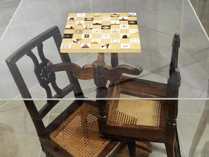 Photofinish 1993-94, Mixed media, 102 x 100 x 100 cm, Fondazione Giulio e Anna Paolini, Turin © Giulio Paolini
