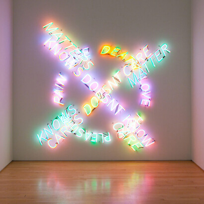 Bruce Nauman, Life death/knows doesn’t know, 1983. Courtesy of San Francisco Museum of Modern Art