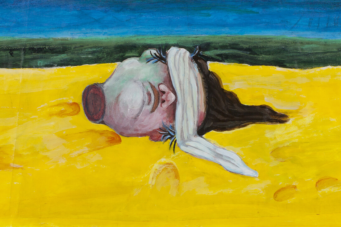 Charles Garabedian, The Fleet Has Sailed (detail), 2014, acrylic on paper, 15 x 48 inches