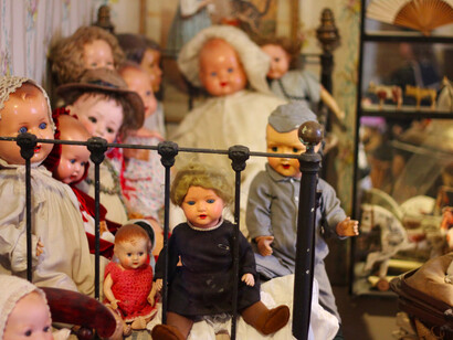 The Pollock's Toy Museum in London, dolls