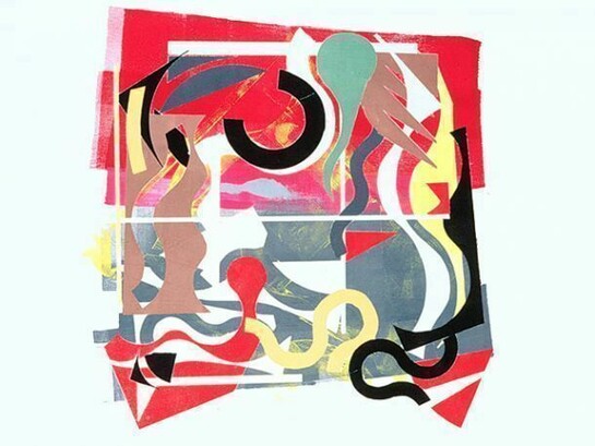 John Schiff, Gay Apparel, 1998, Monoprint, 19” x 19”