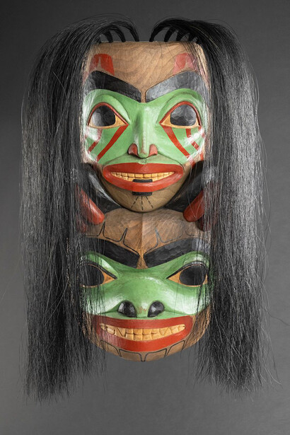 Dave Ketah, Xóots yées sháatk’ aawasháa (the woman who married a bear). Courtesy Stonington Gallery