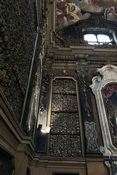 Ossuary Chapel, Church of San Bernardino alle Ossa. Interior view, detail, Milan, Italy