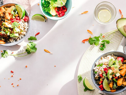 A wholesome vegetable salad on a plate not only entices with its vibrant colors but also serves as a delicious and nutritious choice for a healthy diet