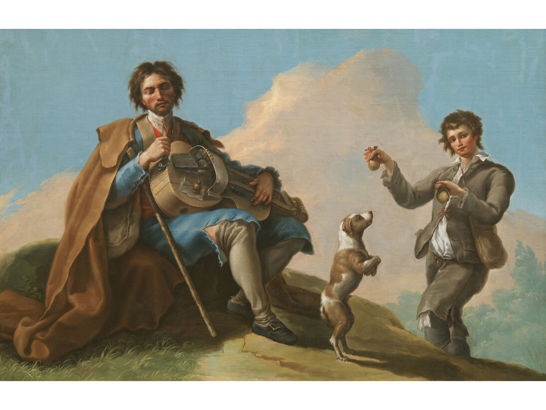 The Blind Musician, Ramón Bayeu y Subías, Oil on canvas, 93 x 145 cm, c. 1786, Madrid, Museo Nacional del Prado
