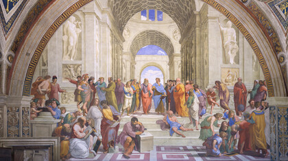 "The School of Athens," by Raffaello Sanzio da Urbino (between 1509 and 1511). Power and leadership were always relevant discussion topics, inspiring many great thinkers throughout history