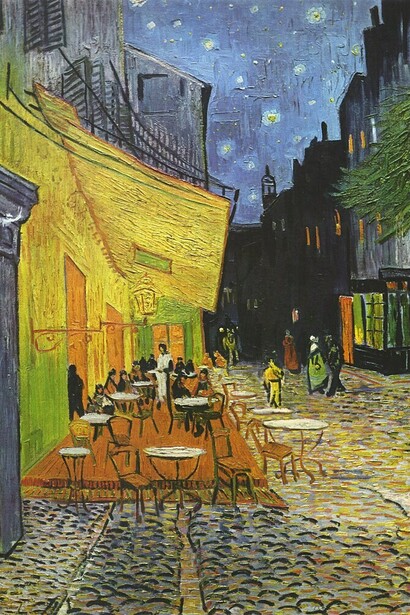 Terrazza del caffè la sera, Vincent Van Gogh, dipinto a olio su tela, 1888 