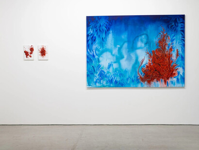 Pedro Varela, Vertido, vista da exposição. Cortesia da Galeria Murilo Castro