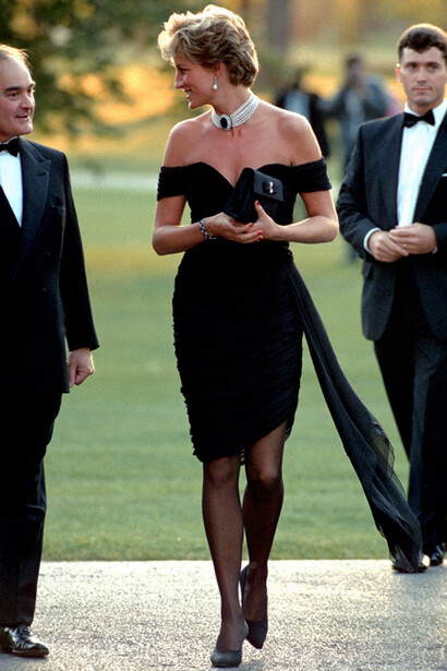 Diana de Gales en la gala benéfica anual de «Vanity Fair», 1994, Londres, Reino Unido