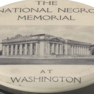 Keepsake pocket bank for the National Negro Memorial, ca. 1926. Commissioned by the National Memorial Association. Gift from the Ball-Haagland family in memory of Robert Ball, 2016.74. Courtesy of National Museum of African American History and Culture