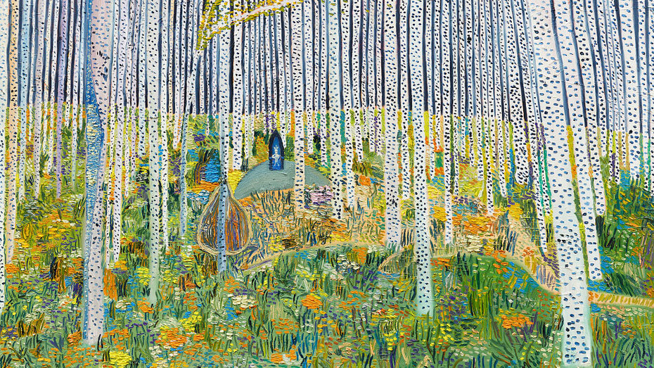 Matthew Wong, Vincent van Gogh. Letzte zuflucht malerei, kunstwerk in der ausstellung. Mit freundlicher genehmigung des Albertina Museums