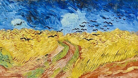 *Champ de blé aux corbeaux*, peinture à l'huile réalisée par le peintre Vincent van Gogh en juillet 1890