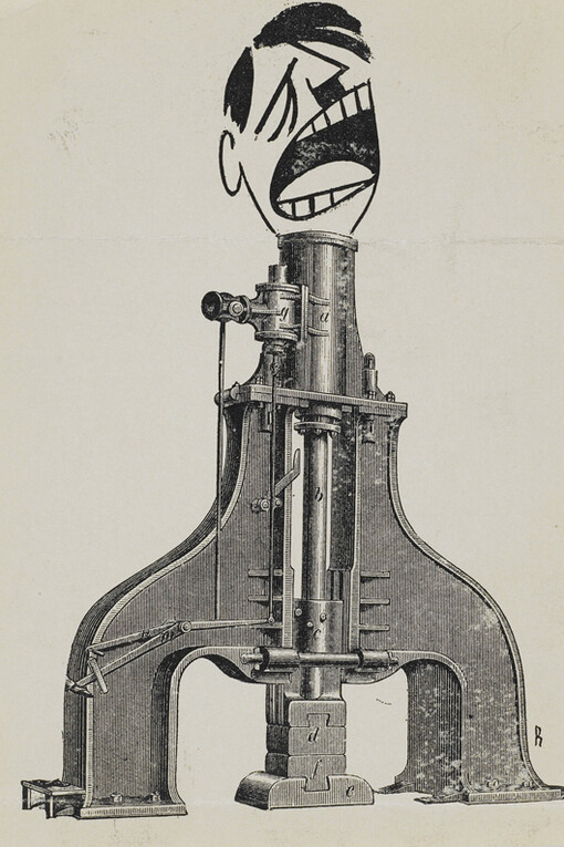 Ad Reinhardt , Untitled, 1942, Pubblicato in New Masses, 3 marzo 1942, Inchiostro e collage su carta, 13.7 x 9.5 cm  © Estate of Ad Reinhardt / Artists Rights Society (ARS), New York . Courtesy David Zwirner, New York/London/Hong Kong 
