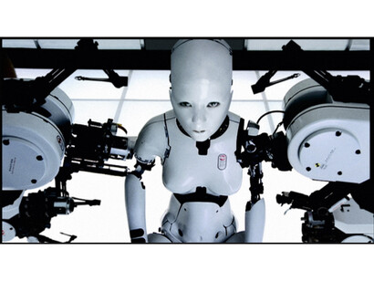Björk, Still from “All Is Full of Love” directed by Chris Cunningham, 1999. Credit: Courtesy Wellhart Ltd & One Little Indian.