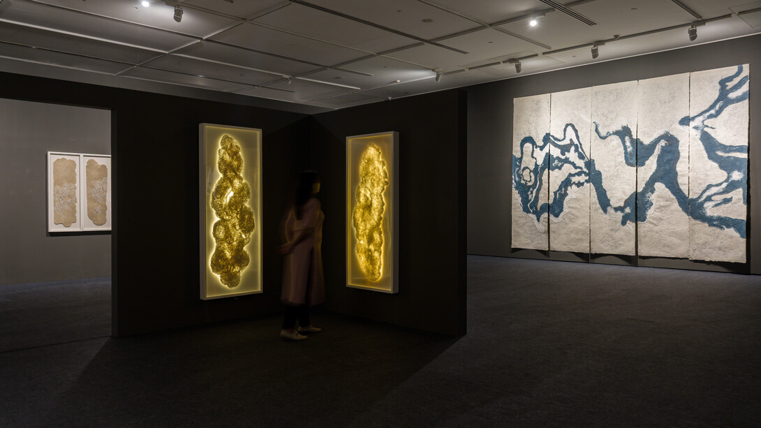 Ruma Choudhury, Elemental encounters: practice as ecological archive, exhibition view. Courtesy of Emami Art