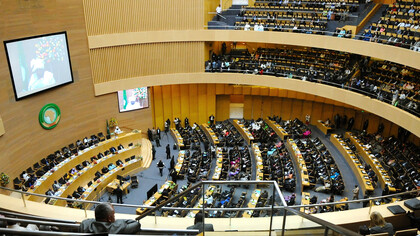 Aperçu du sommet de l'Union africaine marquant son 50e anniversaire, qui s'est tenu à Addis-Abeba, en Éthiopie, le 25 mai 2013