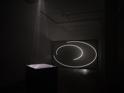 Anthony McCall, Solid light, 1973, 2020, 2026, exhibition view. Courtesy of Sean Kelly 