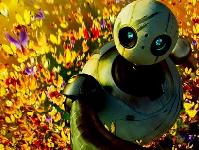 Cena do filme Robô Selvagem. Nada mais humano do que um robô que consegue adaptar-se ao meio, a ponto de reprogramar-se e contestar seu criador. O filme, baseado no livro de mesmo nome do escritor e ilustrador Peter Brown, apesar de ser considerado uma obra infanto juvenil, traz uma carga filosófica e psicológica muito forte. Ele funciona bem para crianças, pelo envolvimento com a história, como drama, humor, suspense, ação, mas funciona muito para adultos se mergulharmos nas camadas mais profundas dessa jornada
