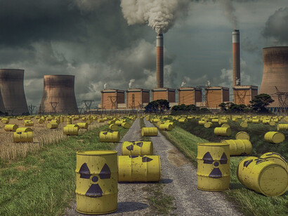 Pxclimateaction, nuclear waste, nuclear power plant illustration