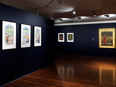 Paradise of imagination: medieval & modern encounters, exhibition view. Courtesy of Dunedin Public Art Gallery