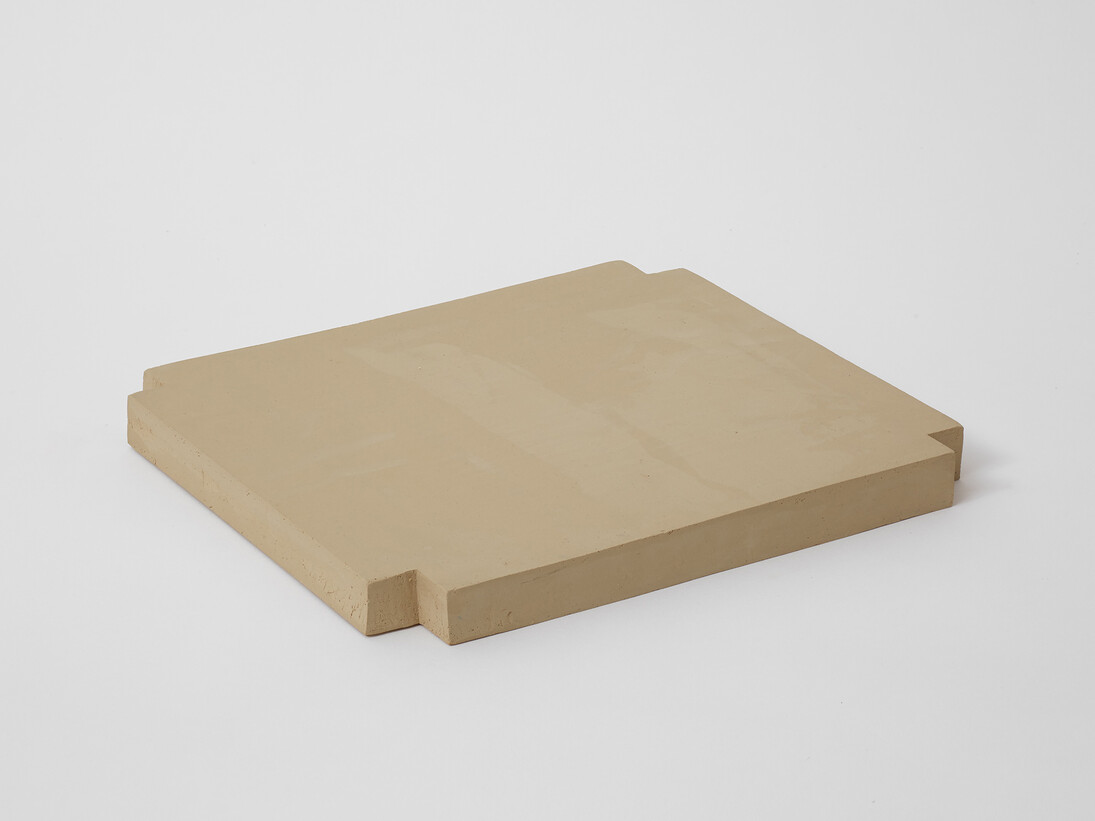 Anna-Bella Papp, untitled, 2014, clay, 29 x 25.5 x 2.3 cm, 11 3/8 x 10 1/8 x 7/8 ins, Copyright the artist; Courtesy the artist and Stuart Shave/Modern Art, London