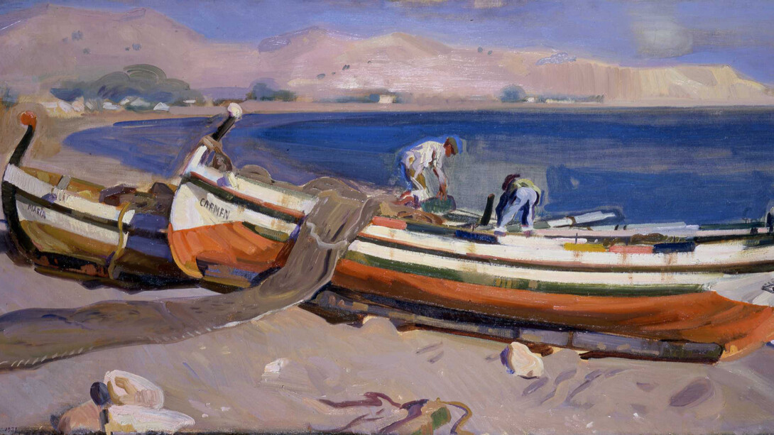 José María López Mezquita, Boats on the beach, Málaga, 1931. Courtesy of Norton Museum of Art