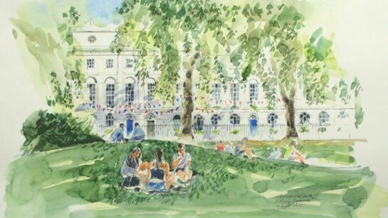 Albany Wiseman, Fitzroy Square, watercolour, 62 x 74cm
