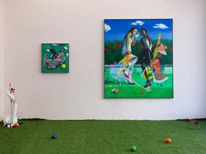 Zohar Fraiman, Queen of hearts, ausstellungsansicht. Mit freundlicher genehmigung der Galerie Russi Klenner