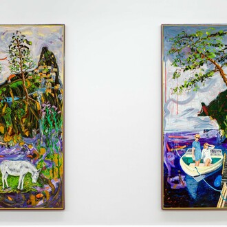 Installation view of
Peter Nadin:
The Invisible World
at Off Paradise, New York. Photograph by
Dario Lasagni.
Courtesy of the artist and Off Paradise, New York