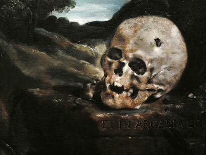 Guercino, Et in Arcadia ego, dettaglio