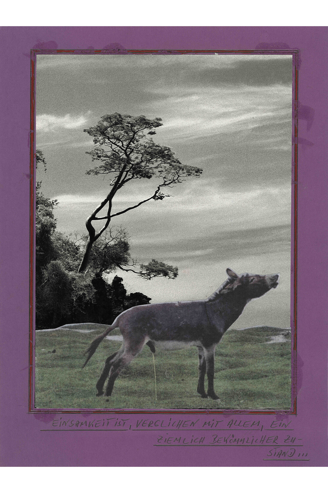 Werner Büttner, Einsamkeit ist, verglichen mit allem, ein ziemlich bekömmlicher Zustand..., [Loneliness is, Compared to Everything, a Quite Digestible Condition...], 2013-2015, Pictor-print, 146 x 110 cm