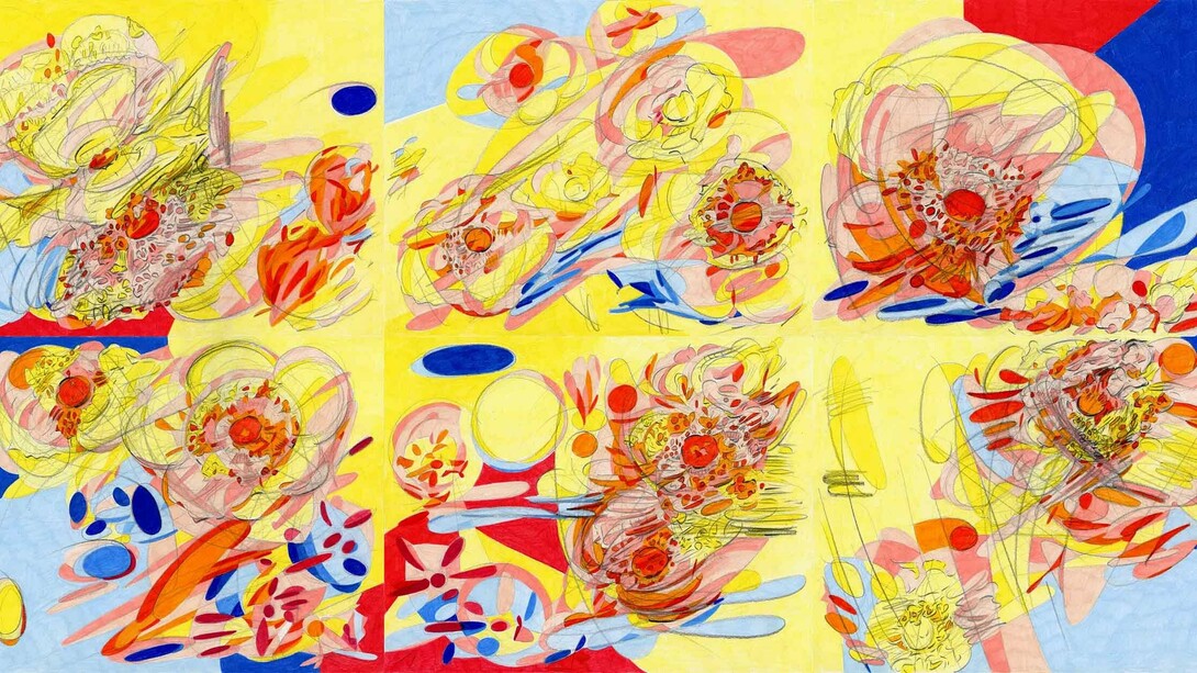 Melissa Marks, Volitia puts up a circus (for Miss Gumpel) (detail), 2024. Courtesy of Kenise Barnes Fine Art