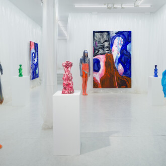 Donna Huanca, Las niñas del altiplano, exhibition view. Courtesy of Travesía Cuatro