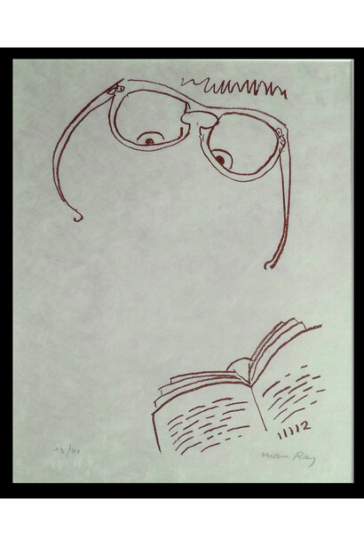 Man Ray, Book with glasses