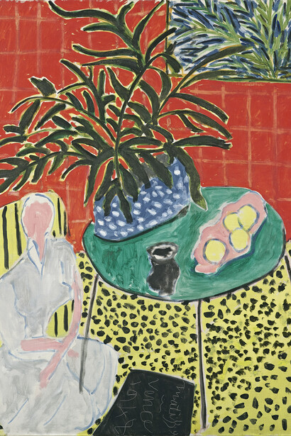 Henri Matisse, Intérieur à la fougère noire [Interior with black fern (The black fern)], 1948. Courtesy of Fondation Beyeler, Riehen/Basel, Beyeler Collection, © Succession H. Matisse / 2024, ProLitteris, Zurich. Photo by Robert Bayer