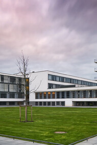 The building was designed by the founder of the Bauhaus, Walter Gropius, and commissioned by the city of Dessau, Germany photo by Thomas Lewandovski, Gili Merin
