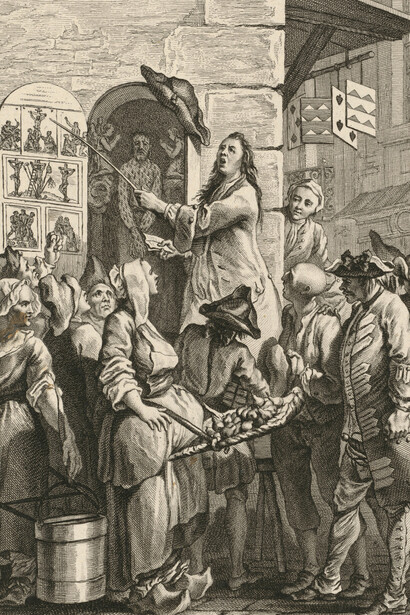Louise Madeleine Cochin, Der bänkelsänger, 1742. Mit freundlicher genehmigung der Staatlichen Museen
