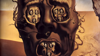 Salvador Dalí, El rostro de la guerra (1941, detalle)