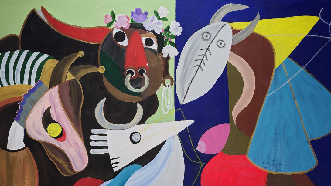 Kojo Marfo, Home: heart of my existence, exhibition view. Courtesy of JD Malat Gallery