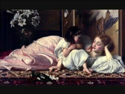 Frederic Leighton, Mother and Child, 1864-65, Oil on canvas, Blackburn Museum and Art Gallery. Courtesy of Mitsubishi Ichigokan Museum, and Windam Inc., Tokyo, Japan.  
