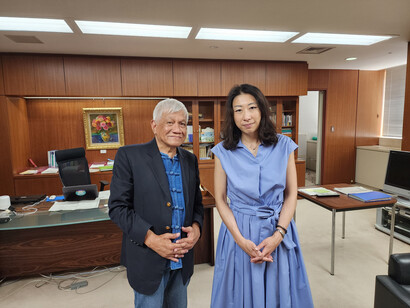 Author Walden Bello with new Mayor, Satoko Kishimoto, in her office