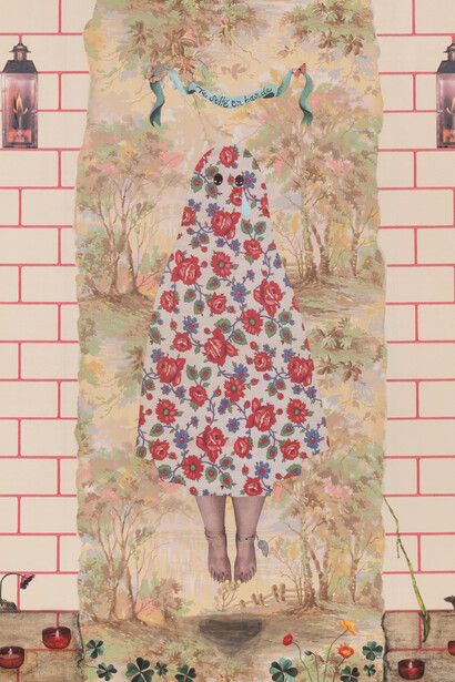Genevieve Gaignard, Lucid girl (I'm letting you go), detail, 2024. Courtesy of Vielmetter Gallery