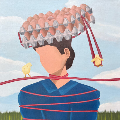 Marta Leyva, The kidnapping III (detail), 2025. Courtesy of Hans Alf Gallery