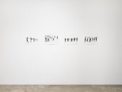 Joan Jonas and Silke Otto-Knapp, exhibition view. Courtesy of Kristina Kite Gallery